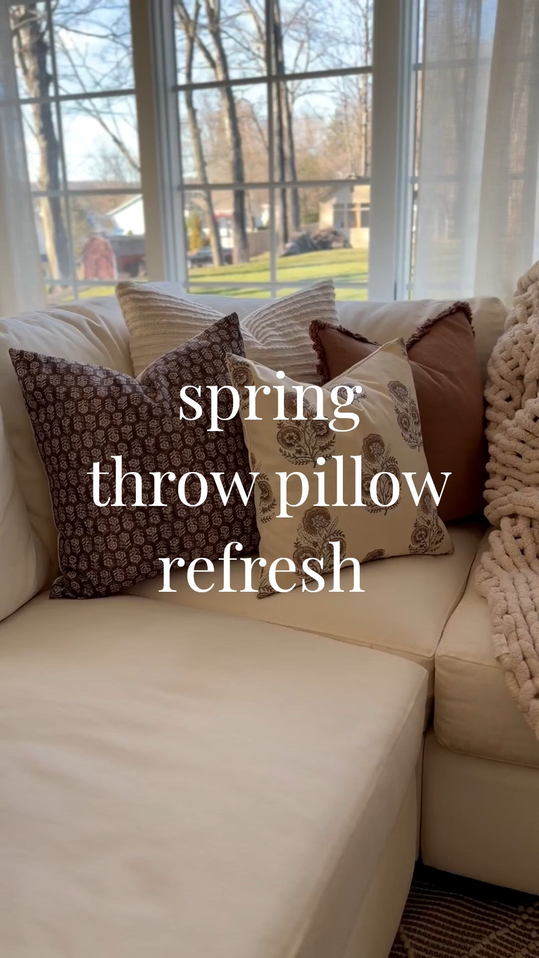 spring throw pillow refresh 🌸 neutral • elevated • classic

These brown and cream decorative throw pillow covers LOOK designer but are shockingly from Amazon (and UNDER $25!!) 🤯💯

HOME DECORATING TIPS:
• Quality pillow inserts make a huge difference in how a pillow will look styled on your sofa or bed. 
A thin flat pillow insert that’s too small for the pillow cover will look sloppy, cheap, and overall terrible! 

1) Instead, purchase a pillow insert 2” larger than the pillow cover to give it a super full effect! 
2) And choose a down feather or down-alternative pillow insert for maximum comfort and fullness! 

👉🏻  Follow these tips and your couch is guaranteed to look completely refreshed for Spring! 🌷

.
.
.
Neutral floral block print pillows | brown & beige pillow combo inspo | designer inspired throw pillows | amazon accent pillows | affordable home decor | neutral aesthetic | warm brown throw pillows | spring home refresh | spring accent pillow inspo | modern farmhouse living room decor 
#affordablehomefinds #neutraldecor #springthrowblankets  #livingroomdecor #springdecor #homedecoratingtips #throwpillows #springrefresh 

#LTKHome #LTKSaleAlert #LTKSeasonal