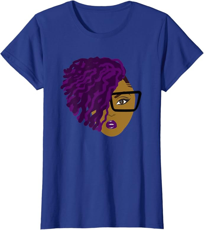 Purple Locs Sisterlocks Twists Natural Hair T-Shirt | Amazon (US)