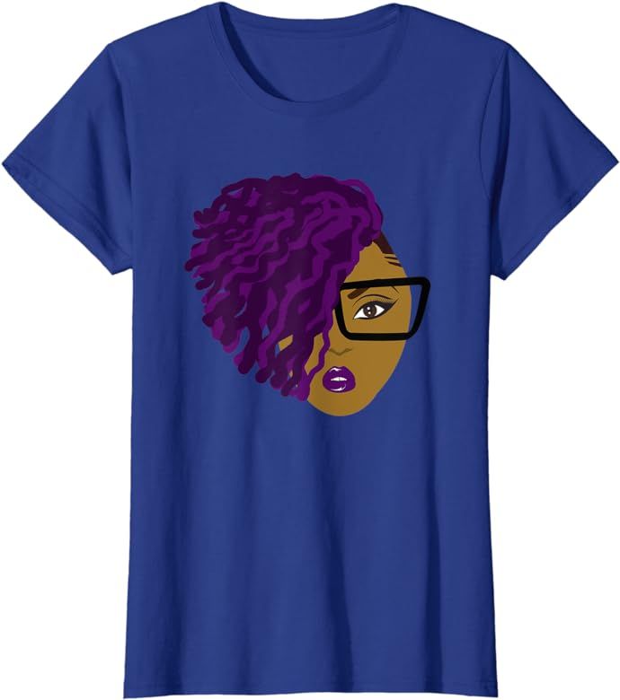 Purple Locs Sisterlocks Twists Natural Hair T-Shirt | Amazon (US)
