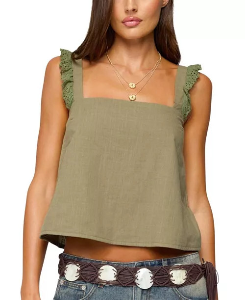 Edikted Viviana Linen Look Top  | Bloomingdale's Women | Bloomingdale's (US)