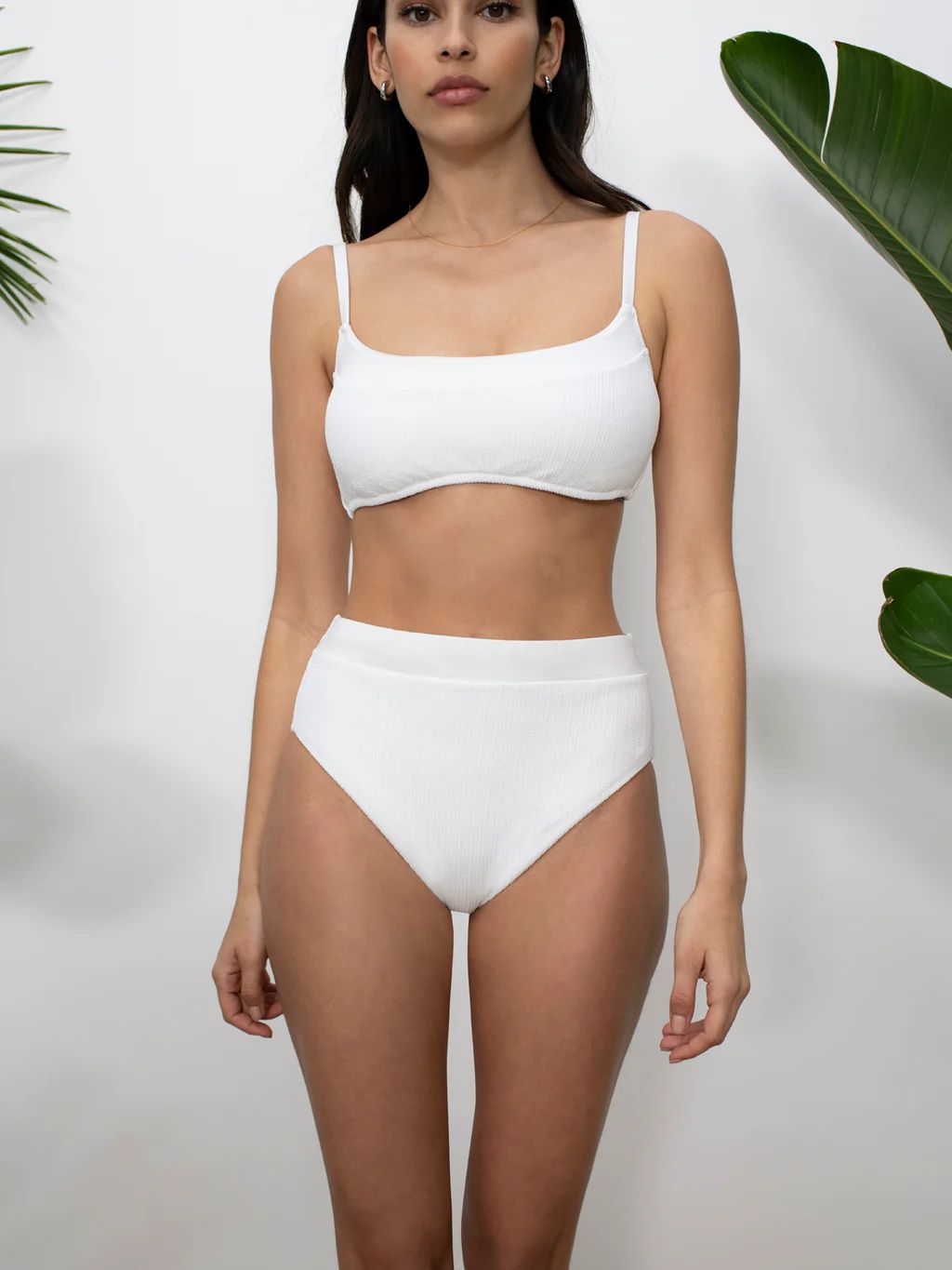 Seamed Bralette Bikini Top Bright White | Sanctuary Clothing