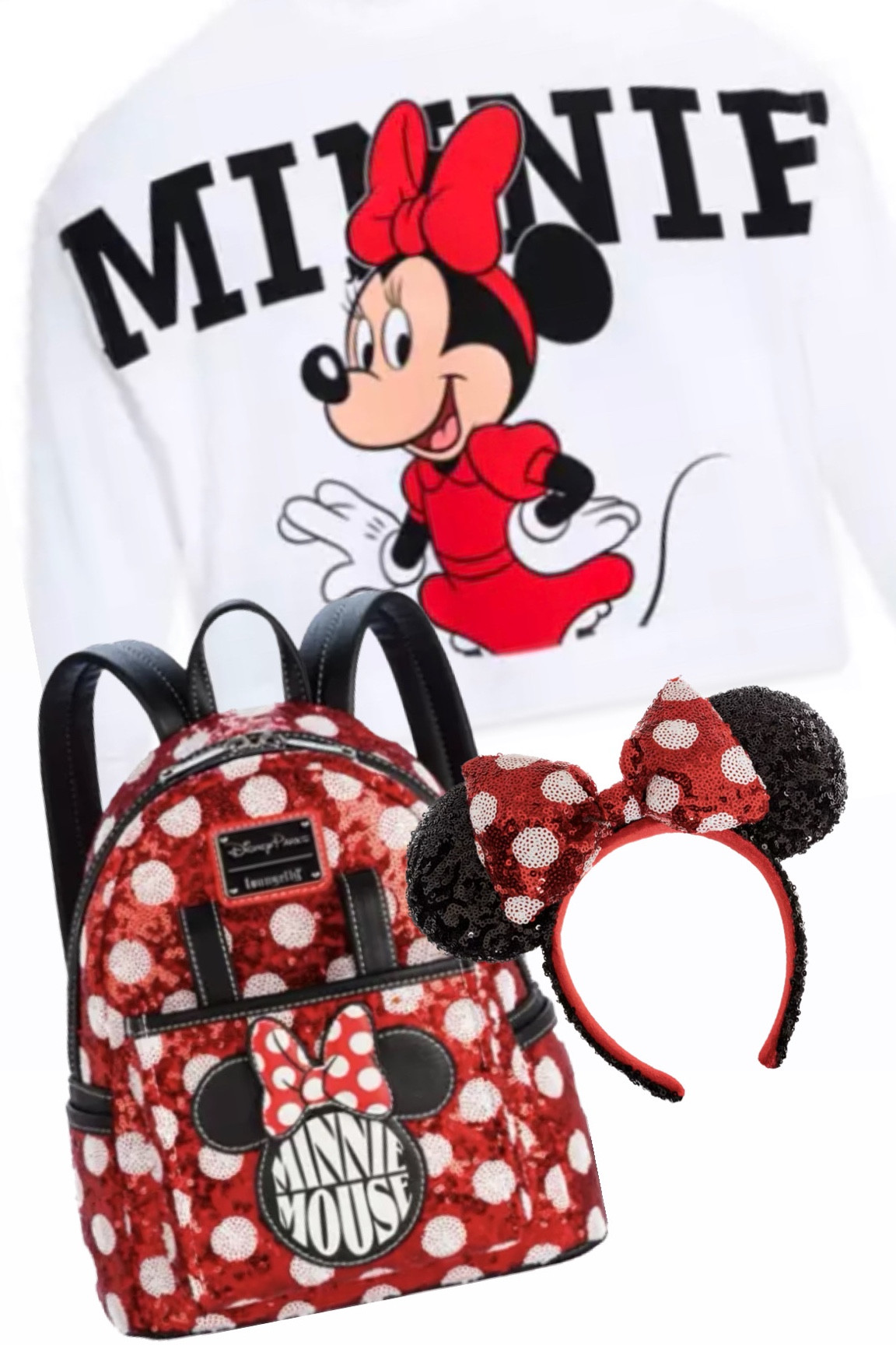 Minnie Mouse Outfit Idea 

#disneyoutfit #disneyoutfits #disneybag #minnieears #mickeyears #disneyears 

#LTKTravel #LTKFindsUnder100 #LTKItBag