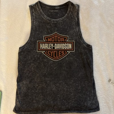 Vintage Harley-Davidson Woman’s Sleeveless Tank Top Faded Charcoal Size L | eBay US