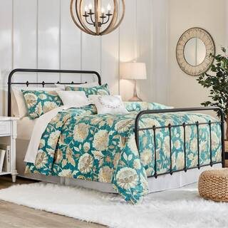 StyleWell Dorley Farmhouse Black Metal Full Bed (57.87 in W. X 53.54 in H.) BD8042B - The Home De... | The Home Depot