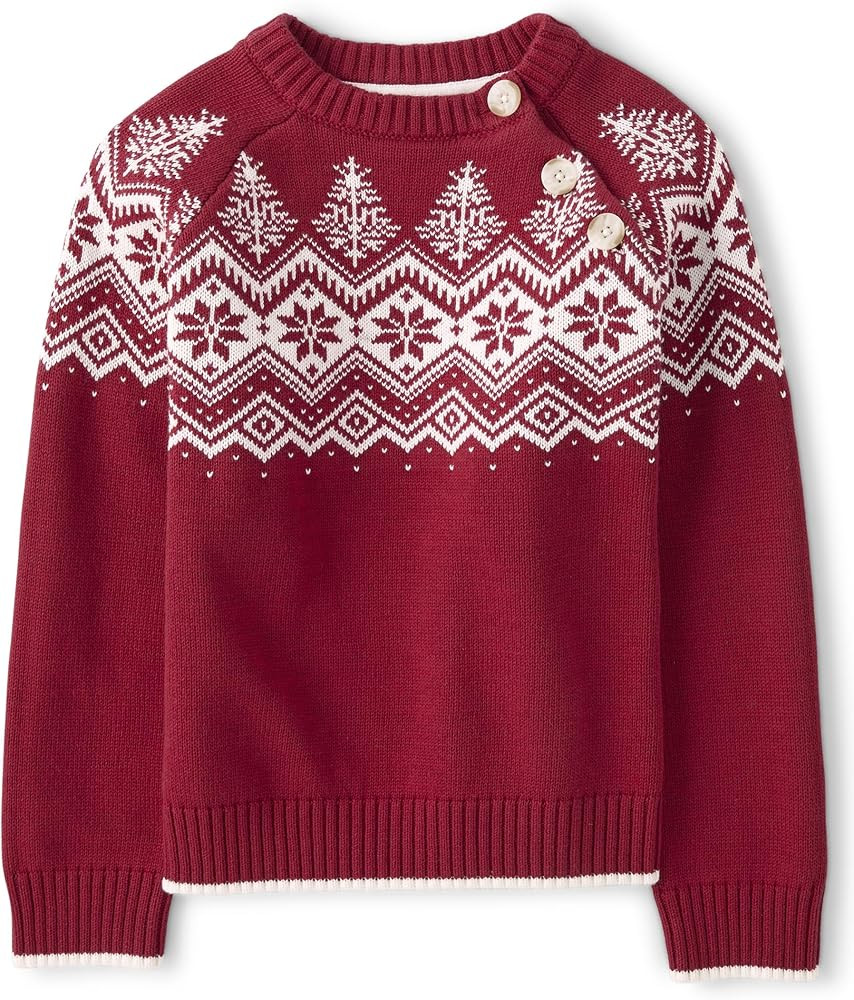 Gymboree Boys' and Toddler Long Sleeve Crew Neck Pullover Sweater | Amazon (US)