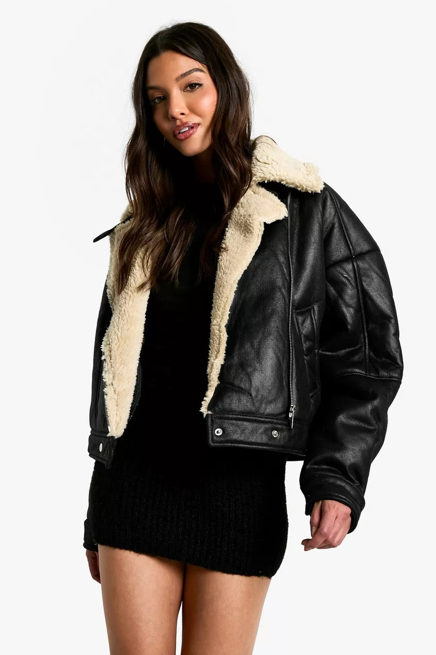 Borg Lined Aviator | boohoo (US & Canada)