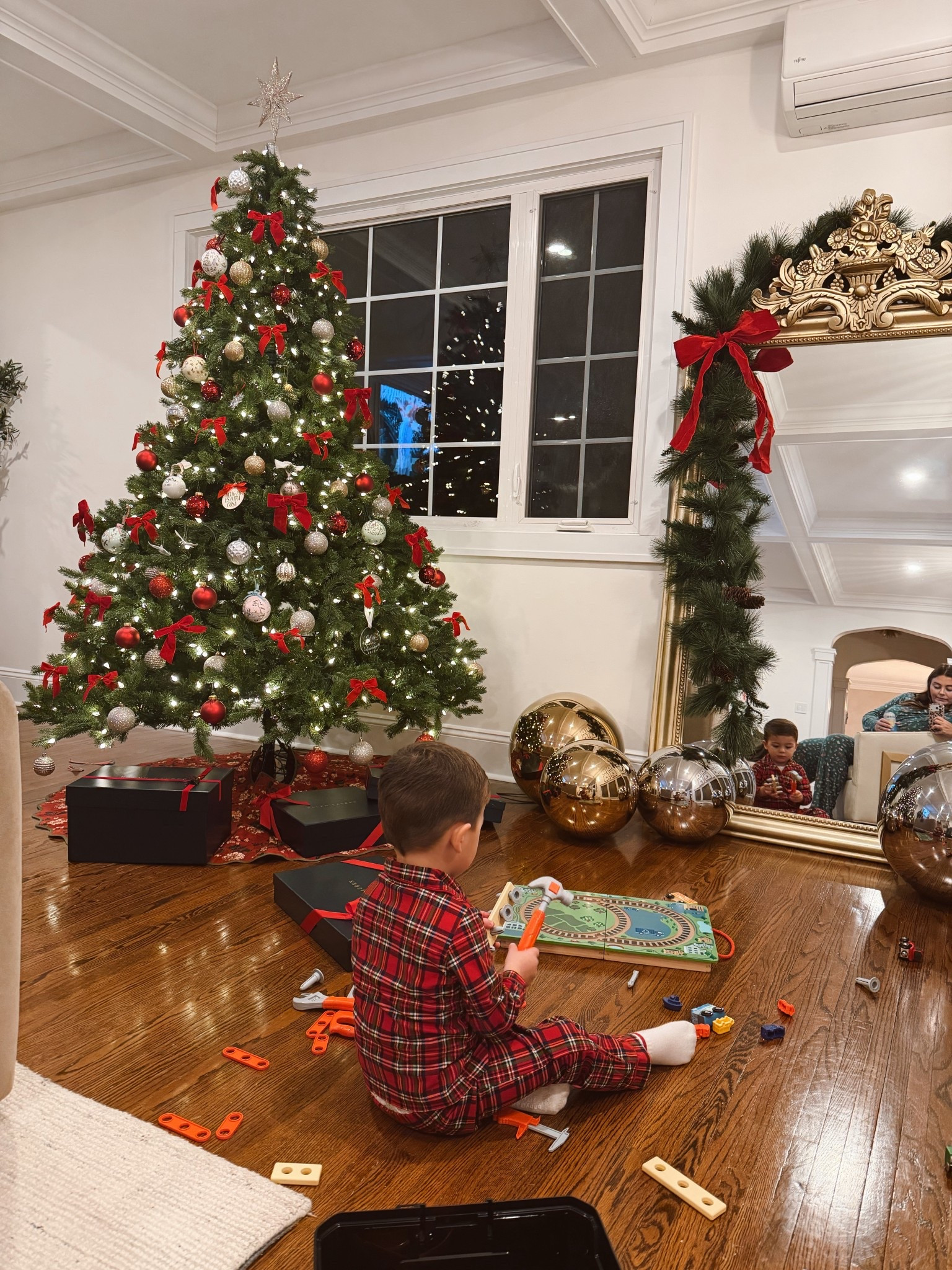 Plaid pajama set - wearing 2T

#LTKKids #LTKSeasonal #LTKBaby