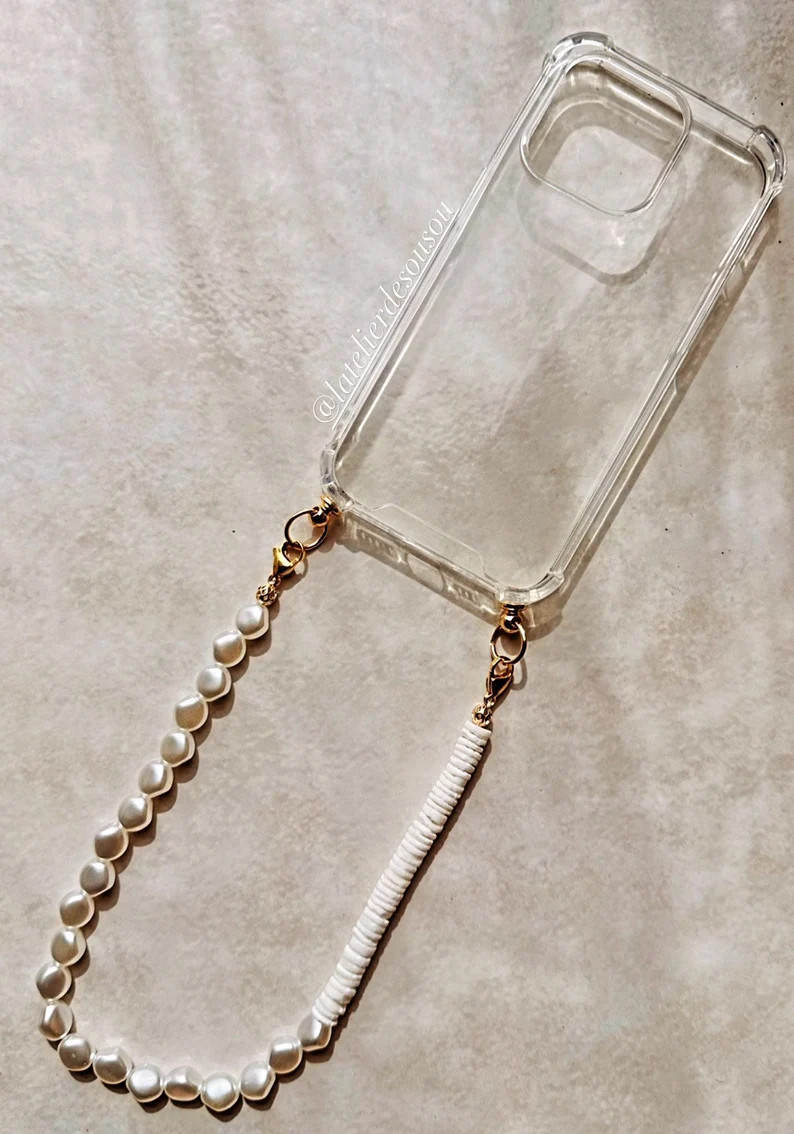 EMILY IN PARIS Phone Jewel iPhone Phone Case and Jewel Pearly Pearls White Emily in Paris Mindy P... | Etsy (US)