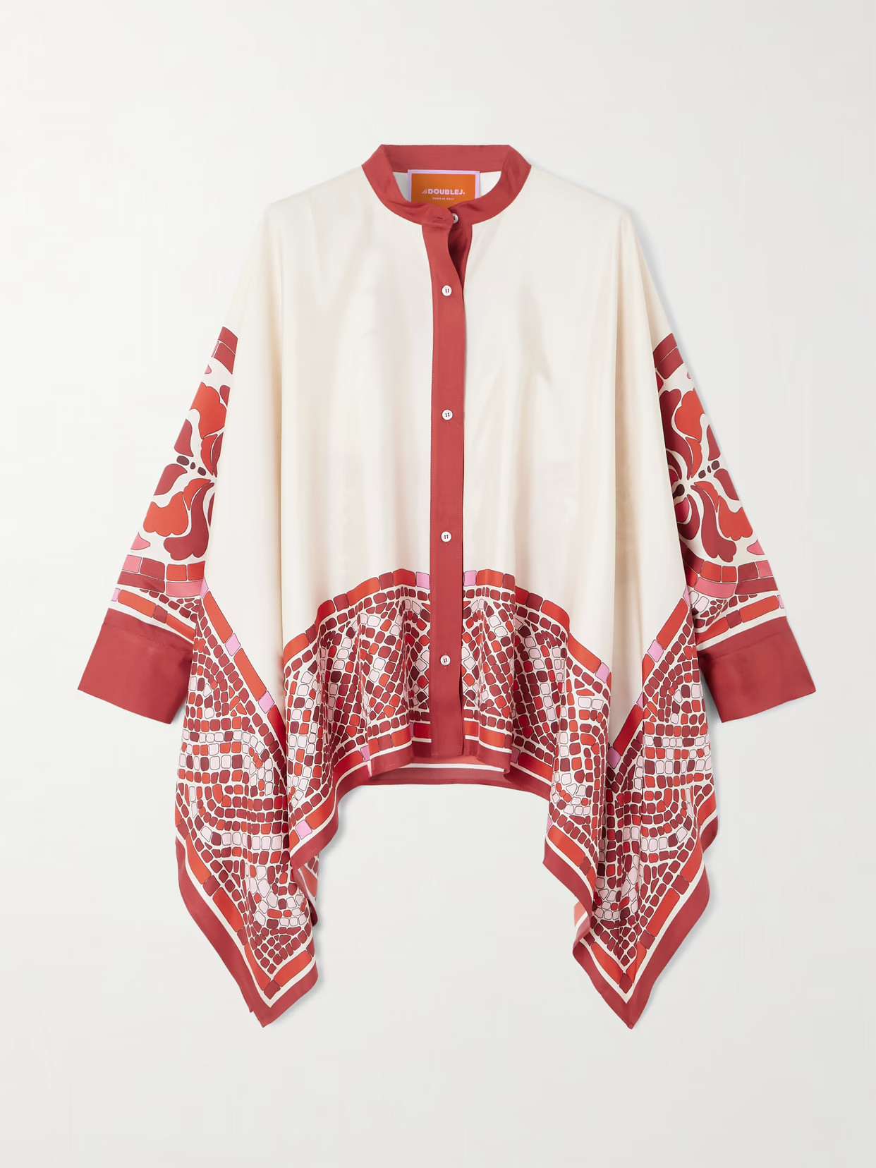 La DoubleJ - Printed Silk-twill Shirt - White | NET-A-PORTER (US)