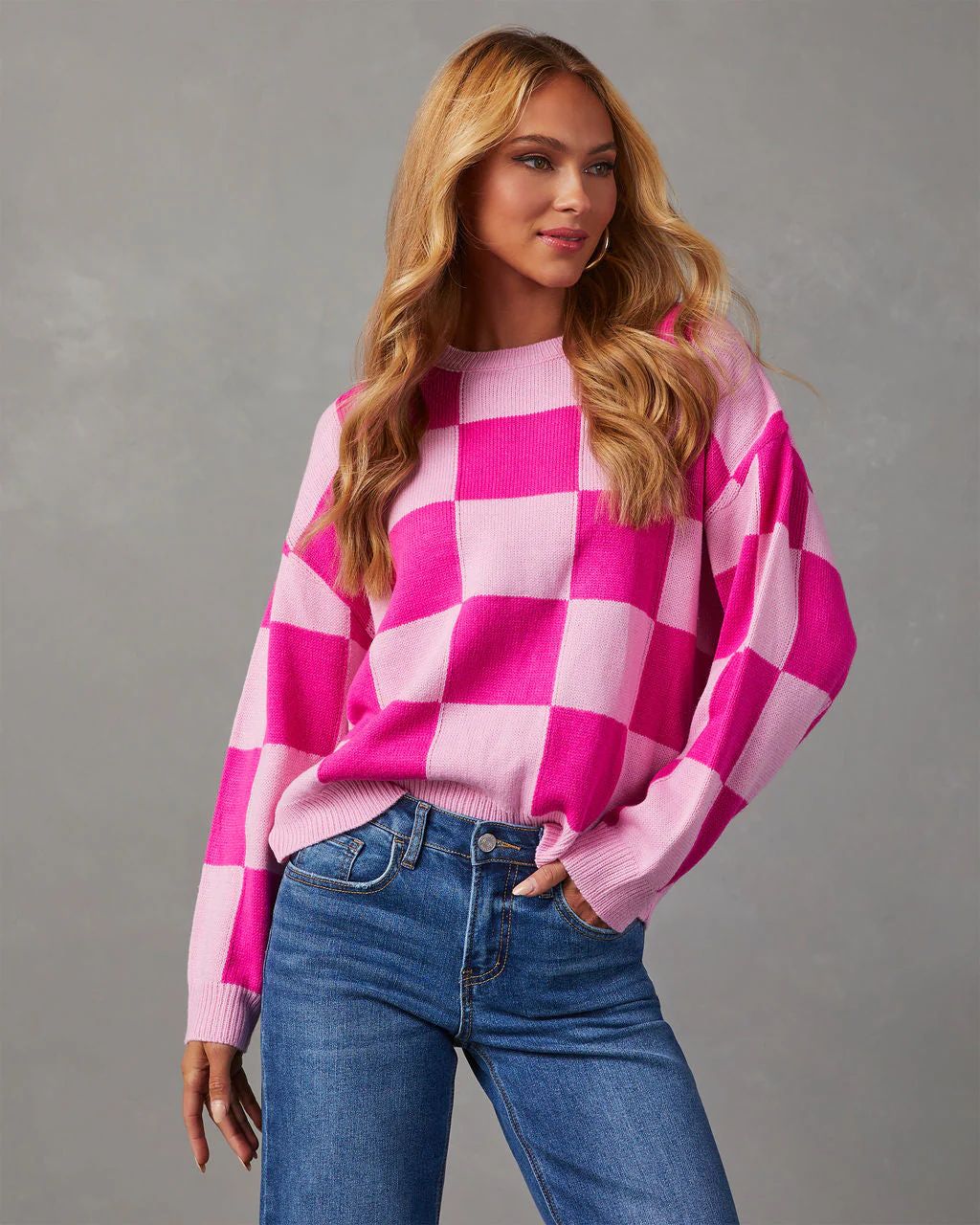 Been There Knit Checkered Sweater | VICI Collection