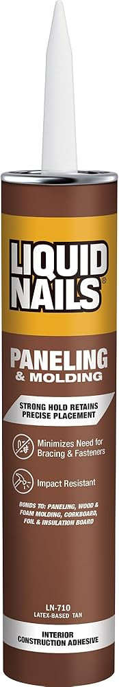 Liquid Nails 10 oz. Paneling & Molding Construction Adhesive (Low VOC), Off White/Tan | Amazon (US)