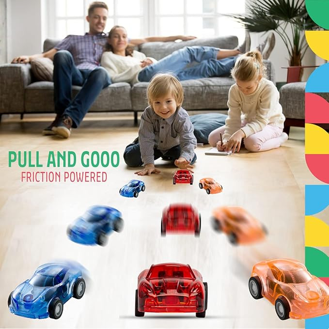 Dazzling Toys Pull Back Cars – Kids Racer Cars - Mini Toy Cars for Boys & Girls – Pullback Ra... | Amazon (US)