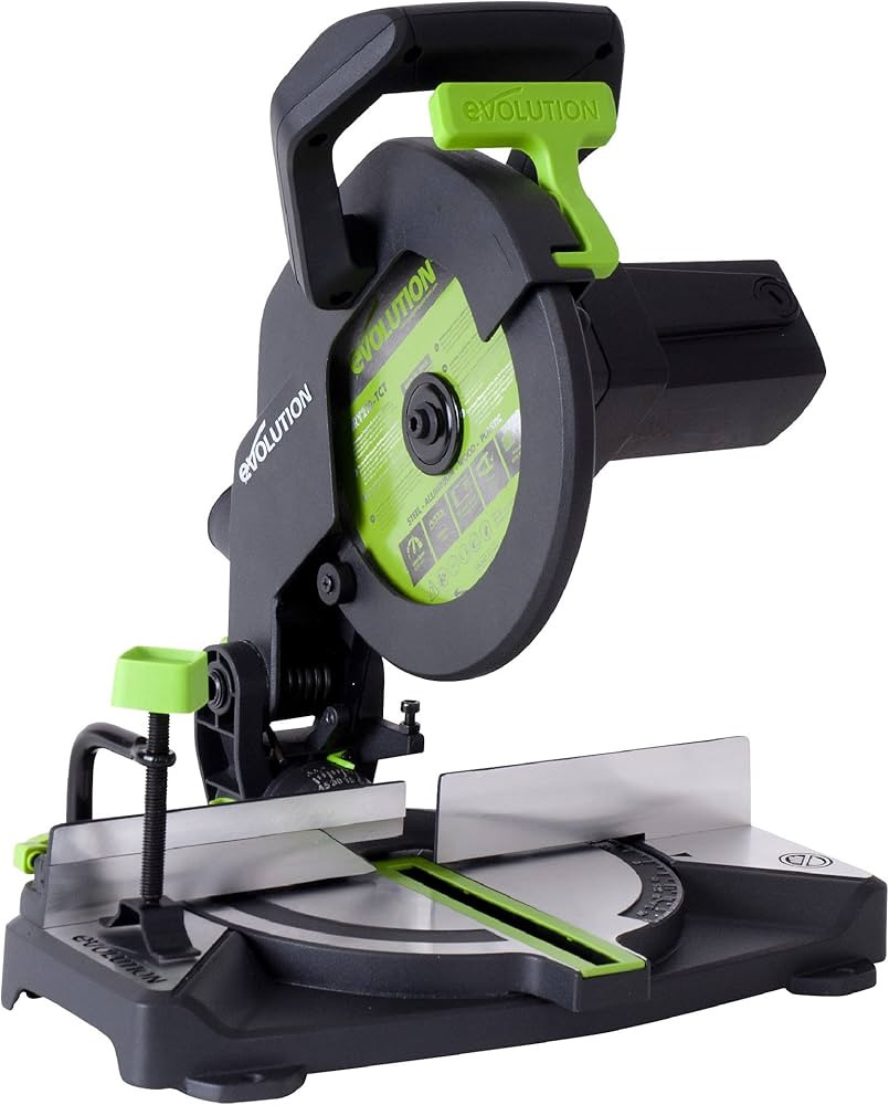Evolution Power Tools F210CMS Multi-Purpose Compound Mitre Saw Cuts Wood, Metal and Plastic, 1200... | Amazon (UK)