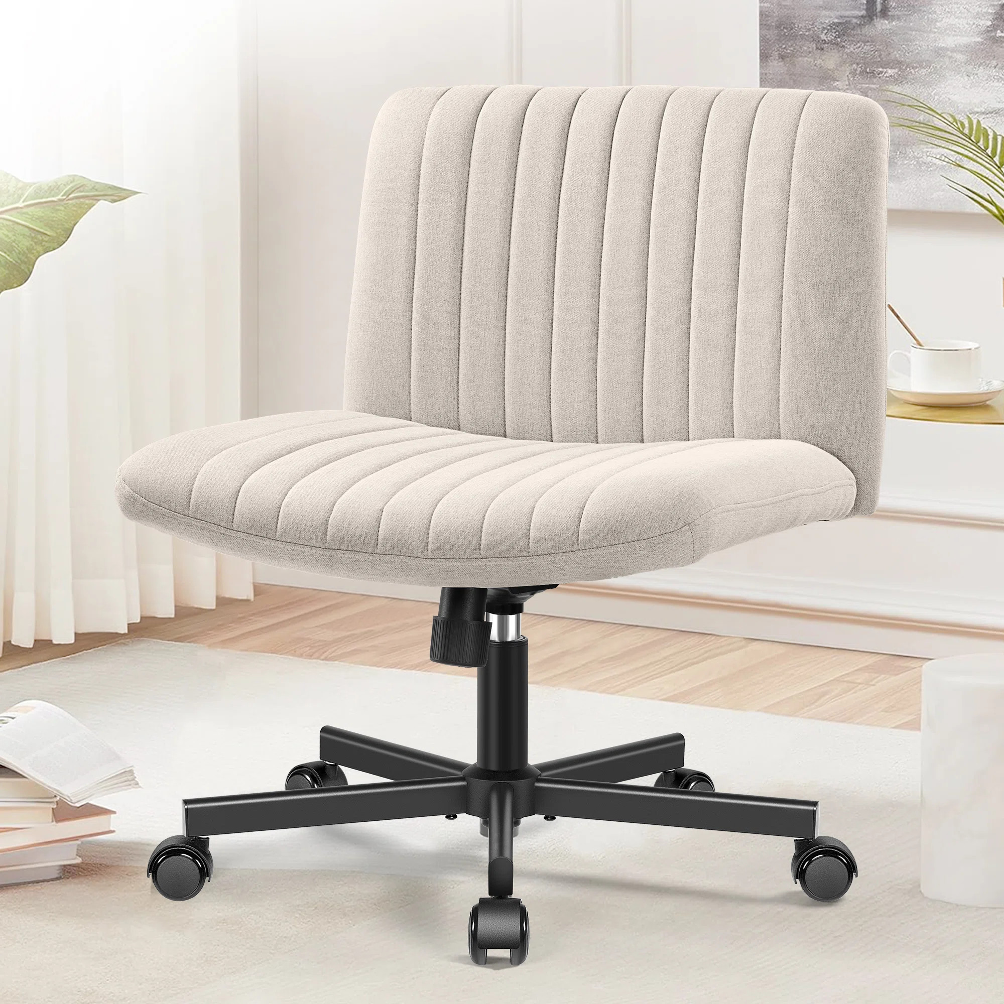 Wheeled Wide Seat Leisure Office Chair | Wayfair North America