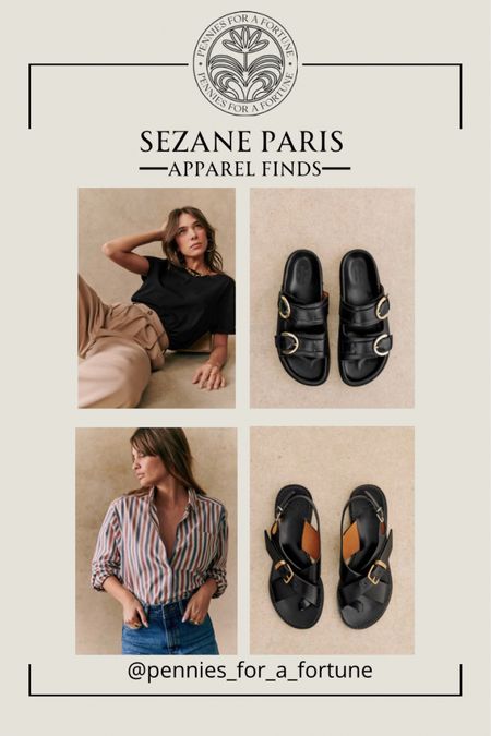 Beautiful apparel pieces from Sezane Paris 😍 max t-shirt, Conrad t-shirt, Lenny low mules, Judith low sandals 

#LTKGiftGuide #LTKShoeCrush #LTKStyleTip
