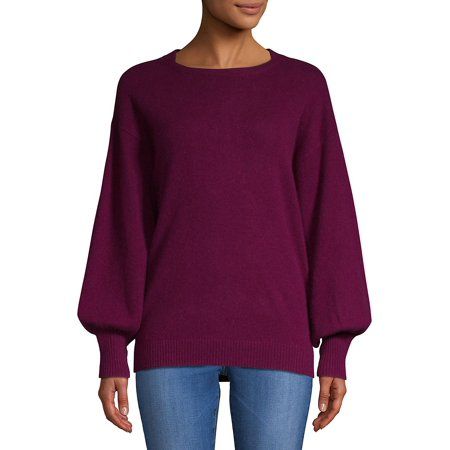 Balloon Sleeve Cashmere Sweater | Walmart (US)