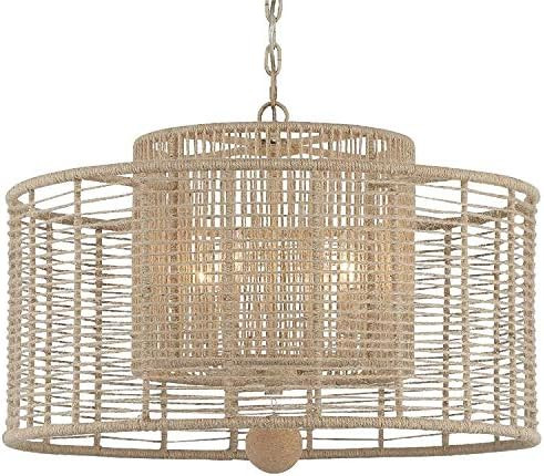 Jayna 4 Light Burnished Silver Chandelier - Ceiling Light Fixture - Chandeliers for Hallway, Livi... | Amazon (US)