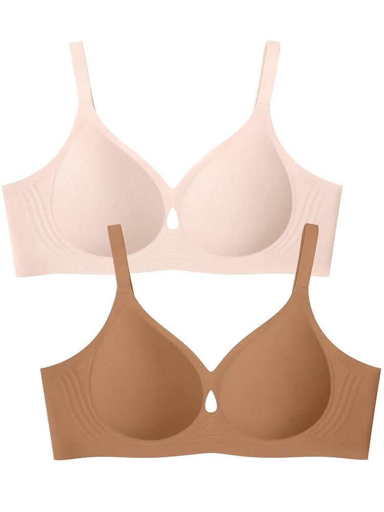 Wireless Bras for Women No Underwire Seamless Push Up Full Coverage Supportive Womens Bralettes E... | Amazon (US)
