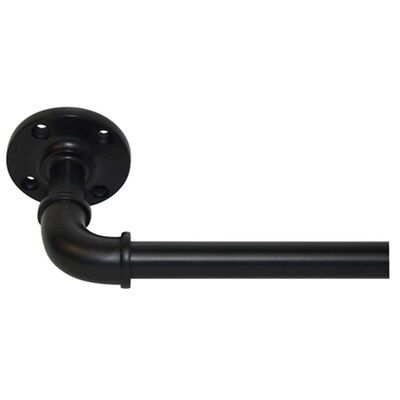 allen + roth 36-in To 72-in Black Steel Single Curtain Rod | Lowe's