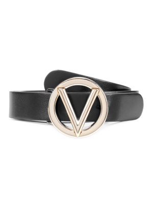 Valentino by Mario Valentino Baby XS Logo Leather Belt on SALE | Saks OFF 5TH | Saks Fifth Avenue OFF 5TH