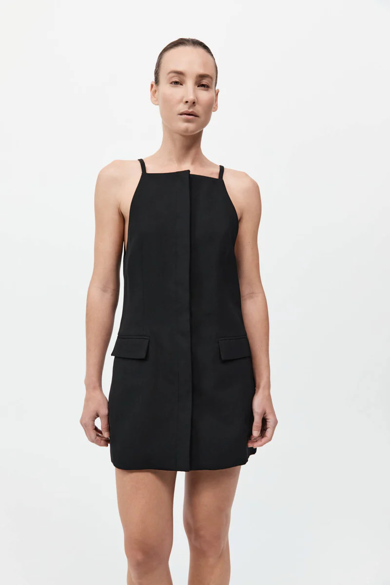 Hybrid Tailored Mini Dress - Black | St. Agni (US, UK, EU)
