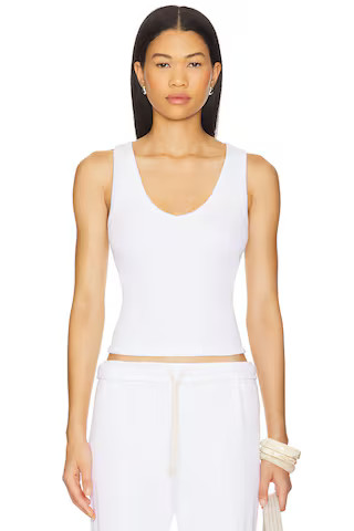 perfectwhitetee Hazel Waffle Tank Top in White from Revolve.com | Revolve Clothing (Global)