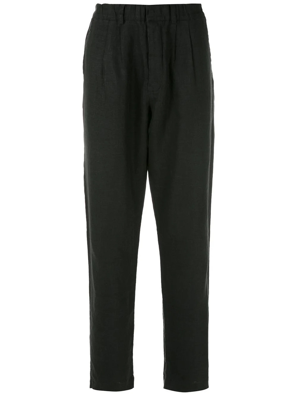 Handred - Calça reta de linho - unissex - linho - XPP - Preto | Farfetch (BR)