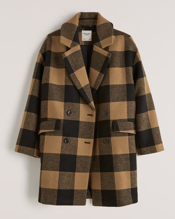 Short Wool-Blend Coat | Abercrombie & Fitch (US)