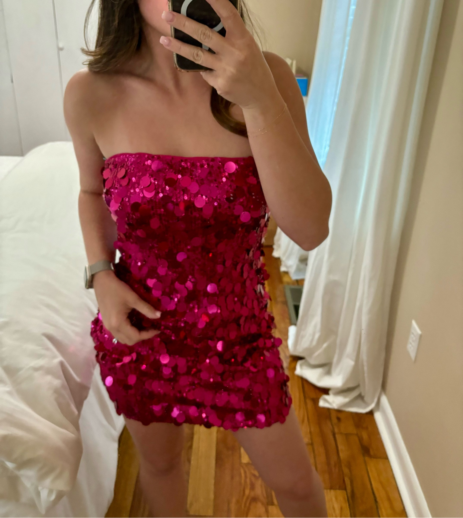 Such an affordable sequin dress! 🩷

#forever21 #pink #sequins