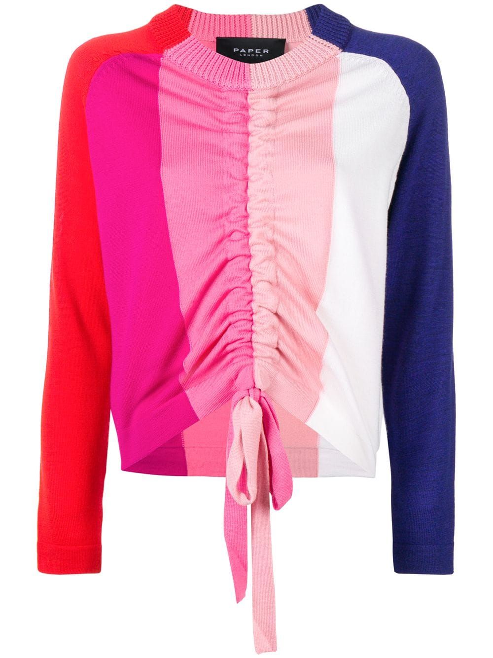 Paper London Raft rainbow stripe sweater - Pink | FarFetch Global