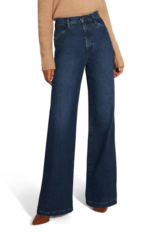 Favorite Daughter The Mischa Super High Waist Wide Leg Jeans in Columbia at Nordstrom, Size 23 | Nordstrom