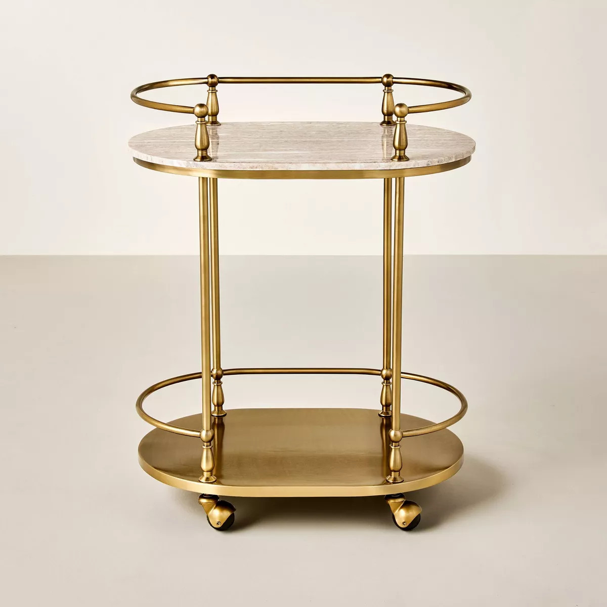30" Metal and Marble Bar Serving Cart - Hearth & Hand™ with Magnolia | Target