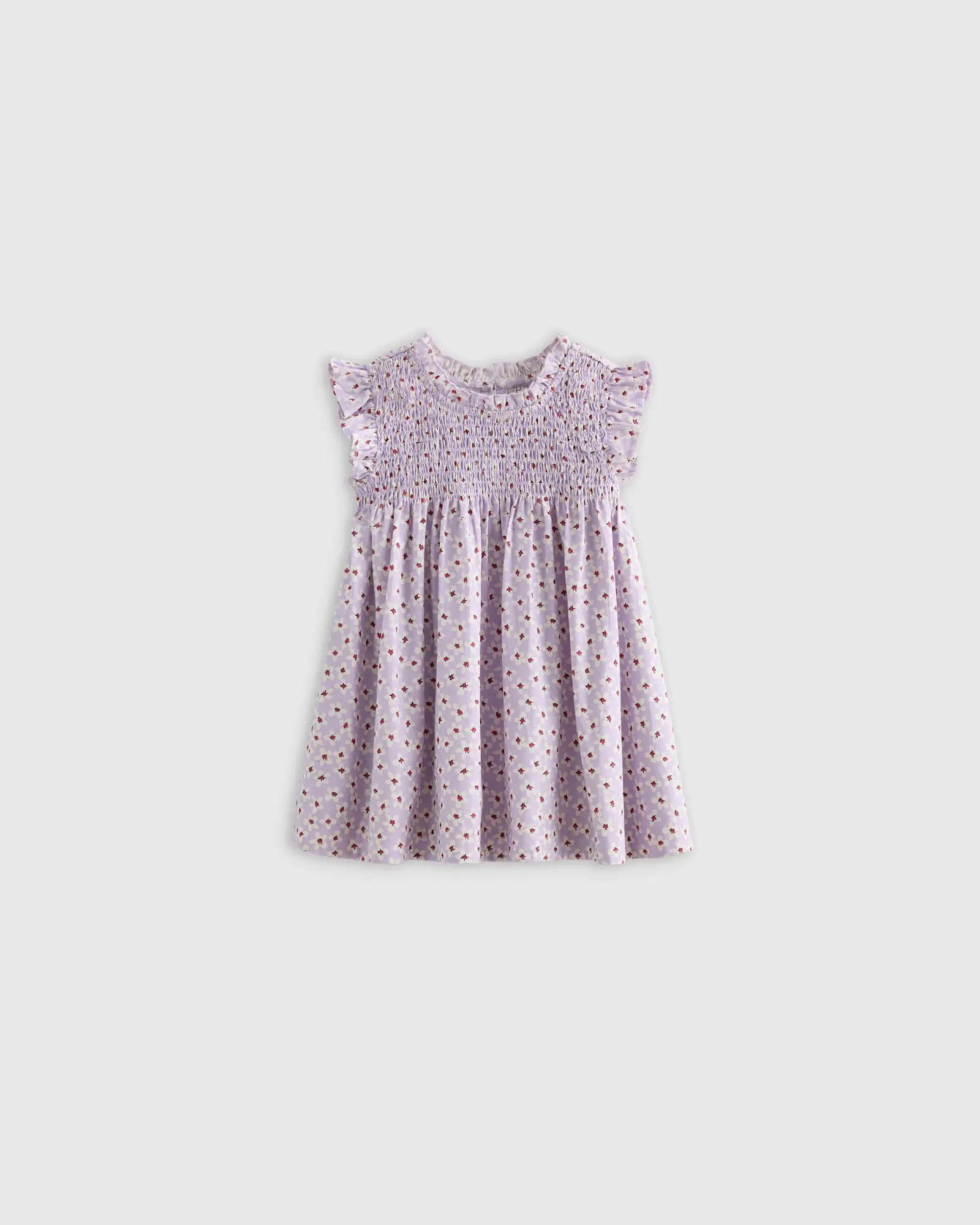 100% Organic Cotton Poplin Smocked Flutter Sleeve Dress | Quince