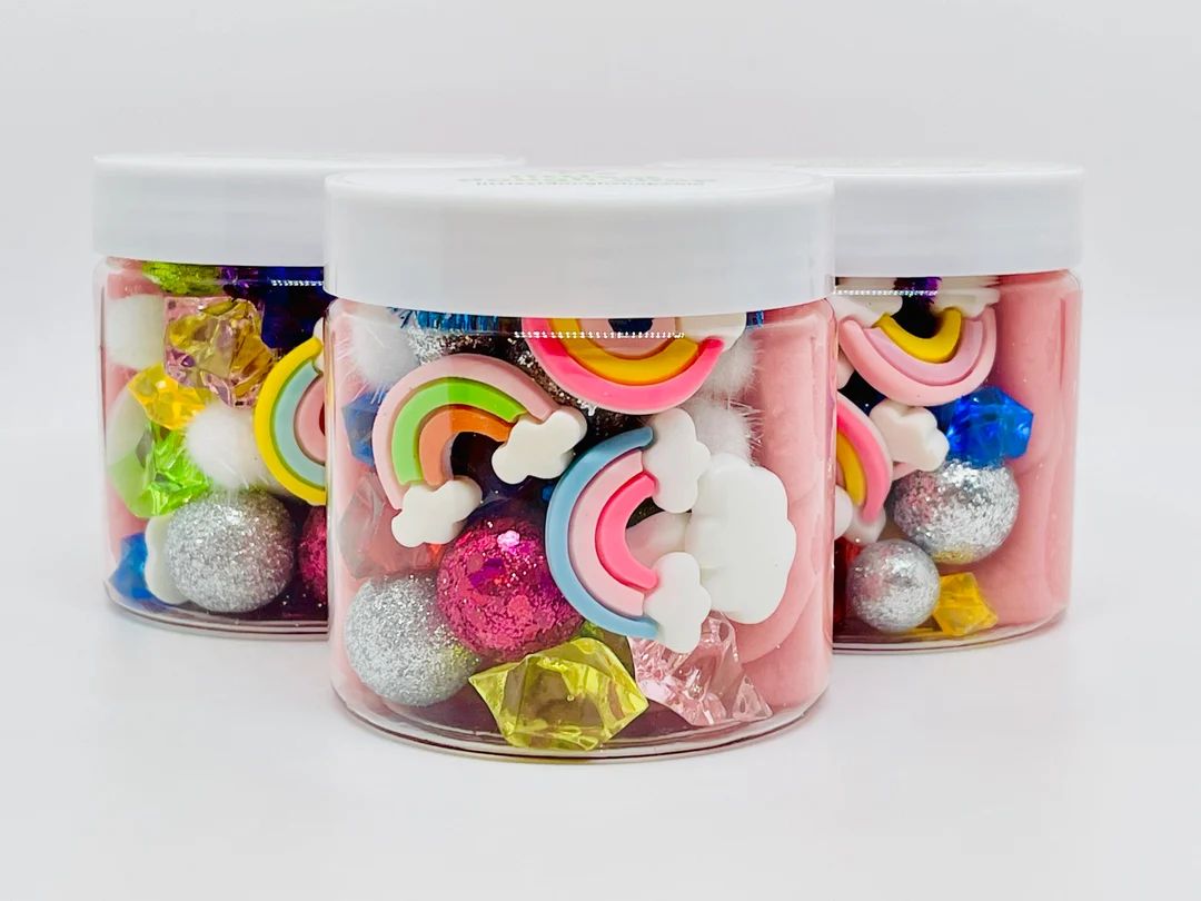 Rainbows and Clouds Homemade Sensory Dough Jar | Homemade Play Dough | Playdoh | Sensory Kit | Im... | Etsy (US)