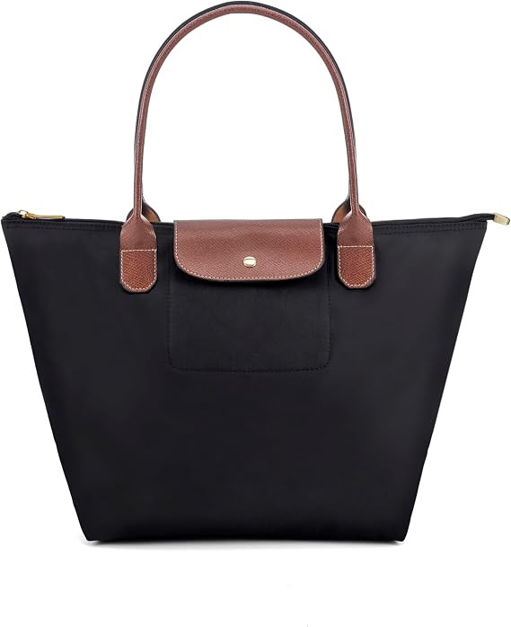 Tote Bag for Women Foldable Shoulder Bag Nylon Weekend Hobo Handbag | Amazon (US)