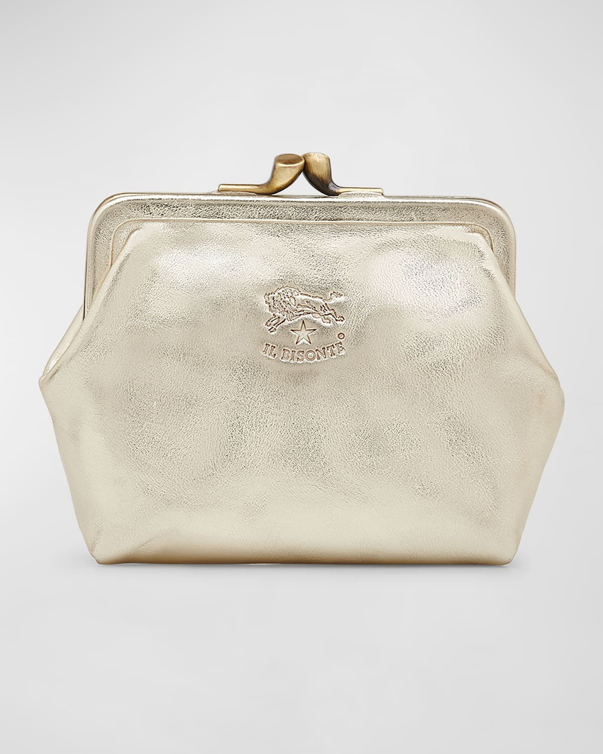 Manuela Classic Metallic Leather Coin Bag | Neiman Marcus