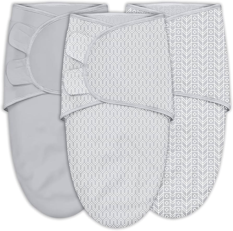 SWEET DOLPHIN 3-Pack Baby Swaddle Sleep Sacks - Newborn Swaddle Blanket with Soft Cotton - Ergono... | Amazon (US)