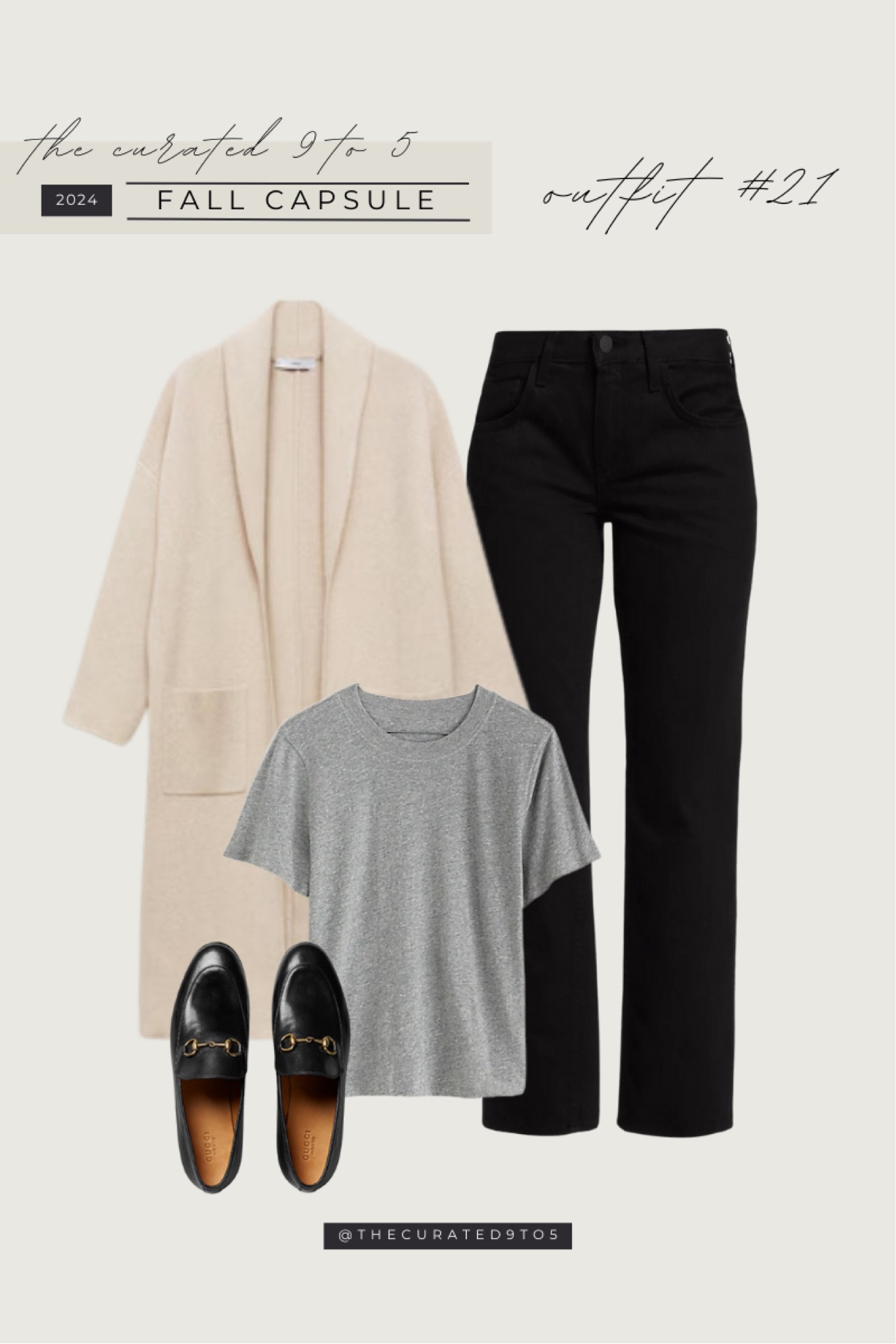 TC9T5 2024 Fall Capsule | Outfit #21

Fall capsule, capsule wardrobe, fall outfit, black straight denim, tshirt, tee, Madewell, cardigan, coatigan, loafers, mules, fall shoes, fall style 

#LTKSeasonal #LTKShoeCrush #LTKFindsUnder100