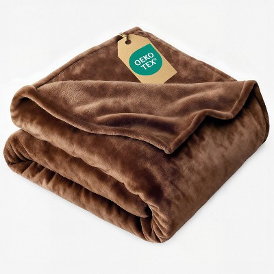 CGK Linens Ultra Soft Fleece Blanket - Lightweight Luxury Plush Throw for Bed or Couch, Throw Size, Brown | Target