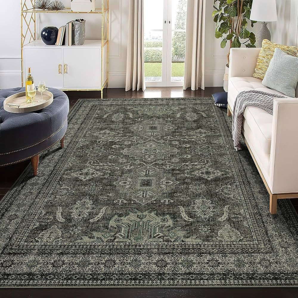 GlowSol Washable Rug 10x13 Area Rugs for Living Room Traditional Carpet Large Rugs Non-Slip Soft ... | Amazon (US)