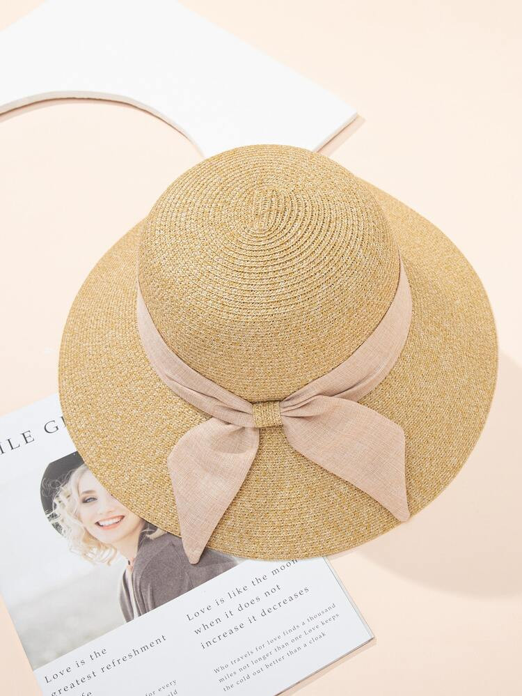 Bow Decor Straw Hat | SHEIN