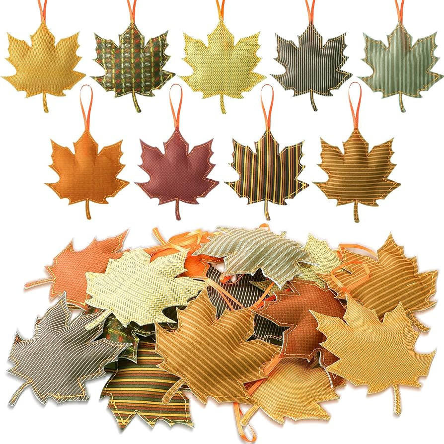 Tudomro 27 Pcs Fall Tree Decoration Felt Fall Leaves Tree Ornaments Autumn 3D Decor Thanksgiving ... | Amazon (US)
