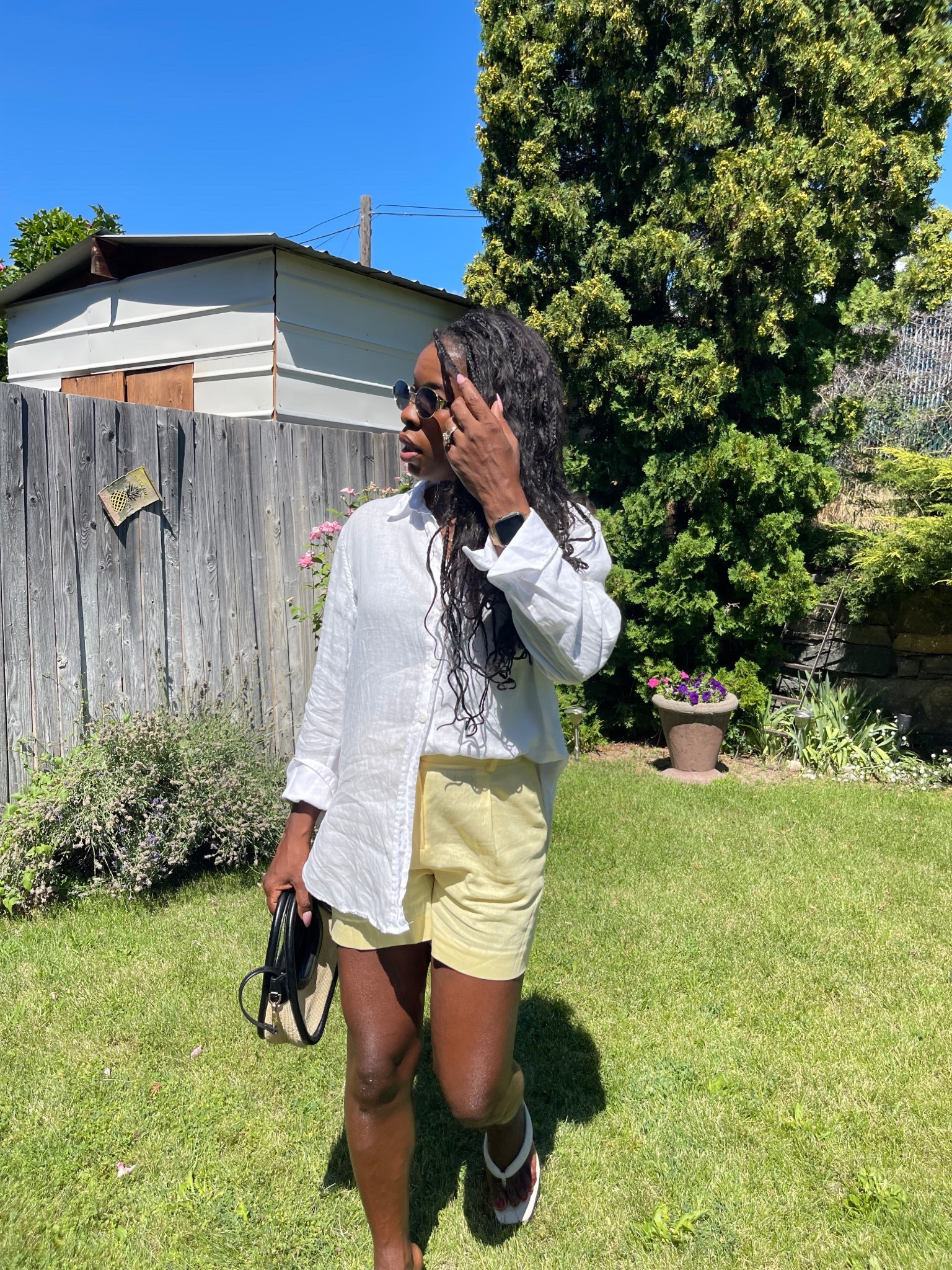 Linen outfit idea, featuring butter yellow shorts. 

#LTKFindsUnder100 #LTKSeasonal #LTKOver40