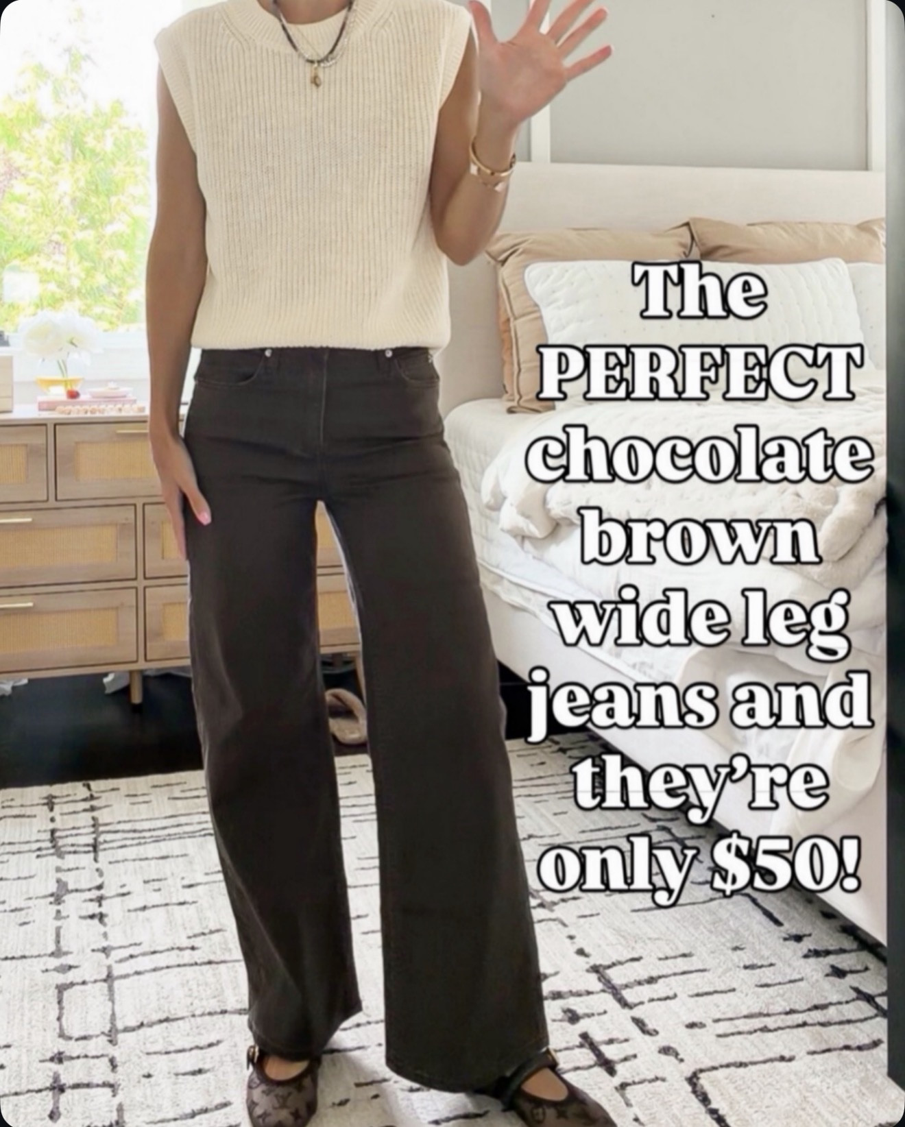 Favorite chocolate brown wide leg jeans

#LTKOver40 #LTKSeasonal #LTKmomlife