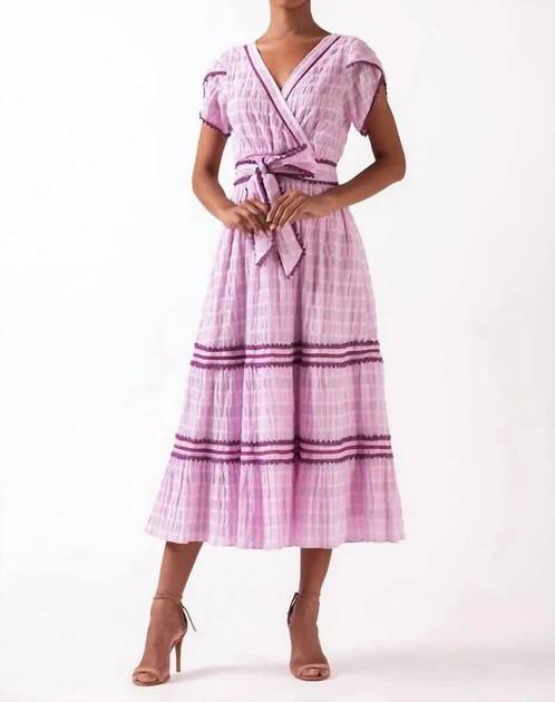 Shaheen Midi Dress In Purple | Shop Simon