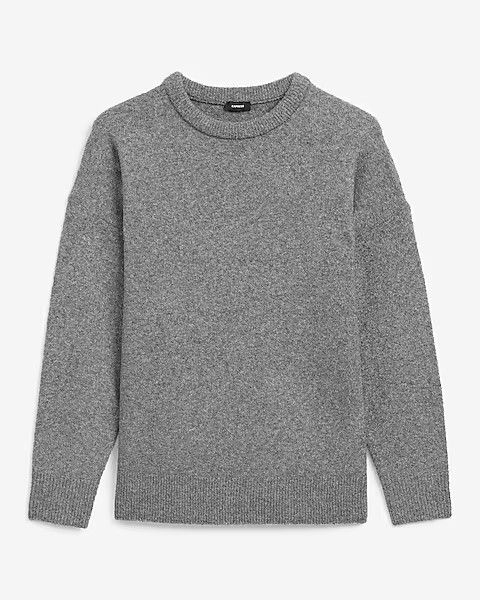 Boucle Crew Neck Tunic Sweater | Express