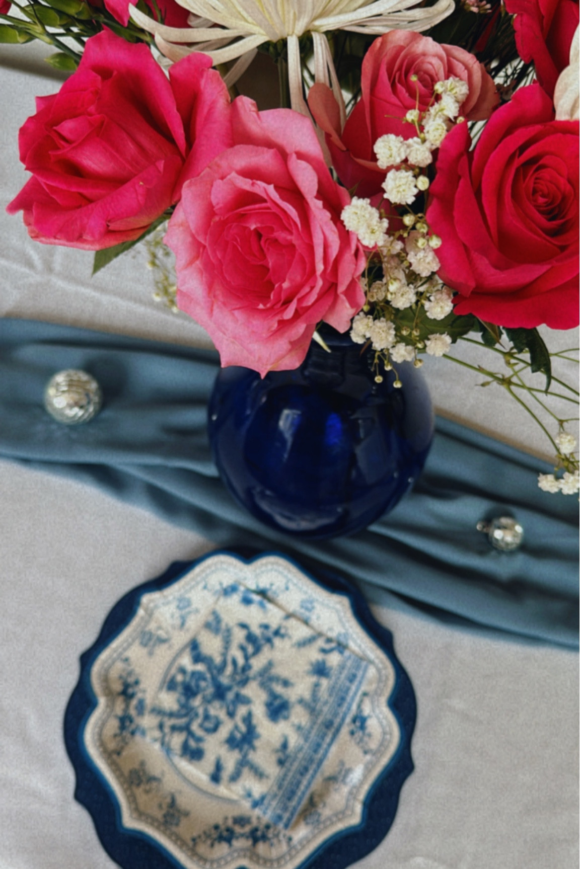 Table set up, spring party, blue china, paper plates, mama Mia theme , party planning , spring florals 

#LTKparties #LTKhome #LTKSeasonal