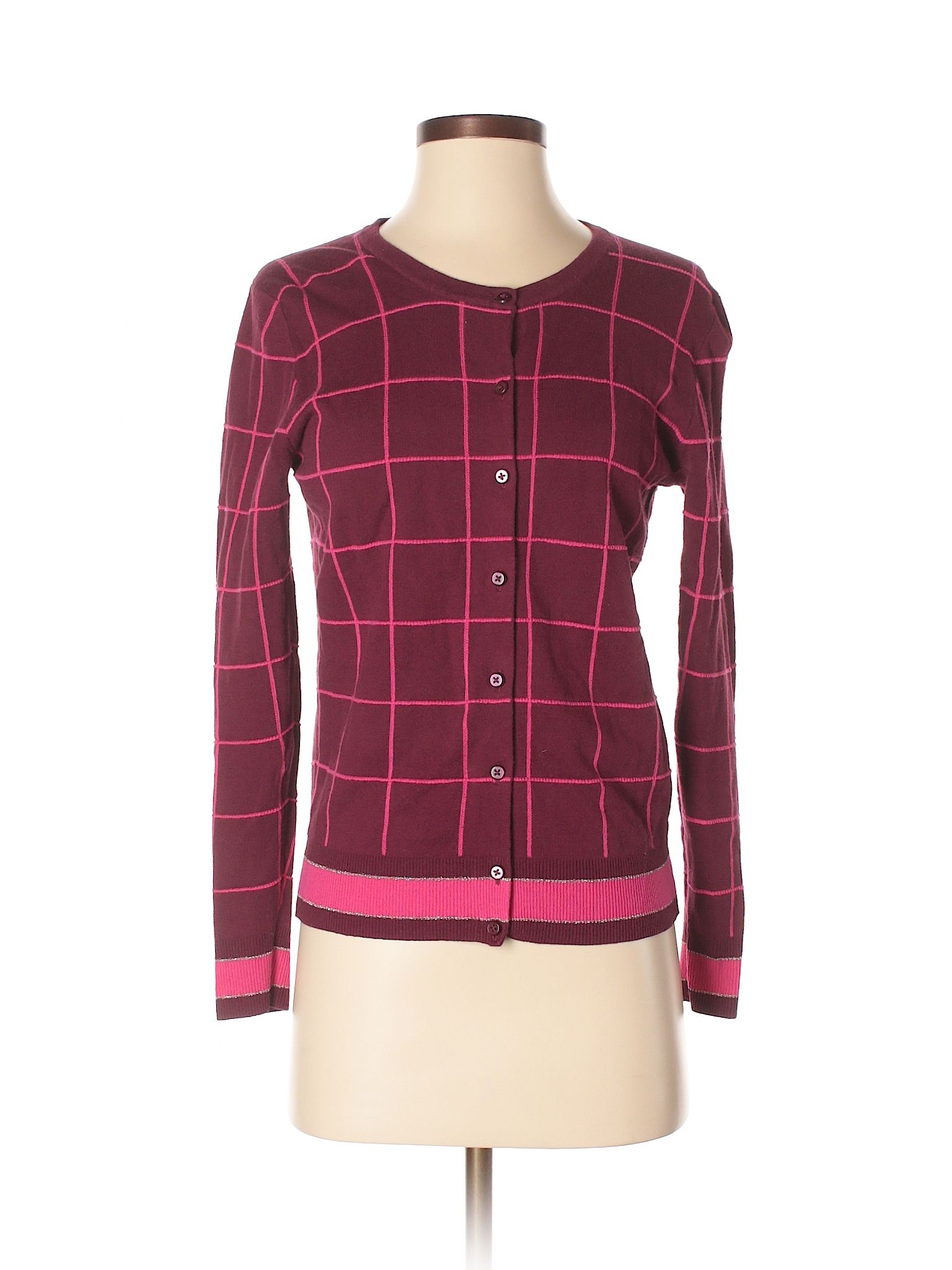 Target Cardigan Size 8: Burgundy Women's Sweaters & Sweatshirts - 34490860 | thredUP
