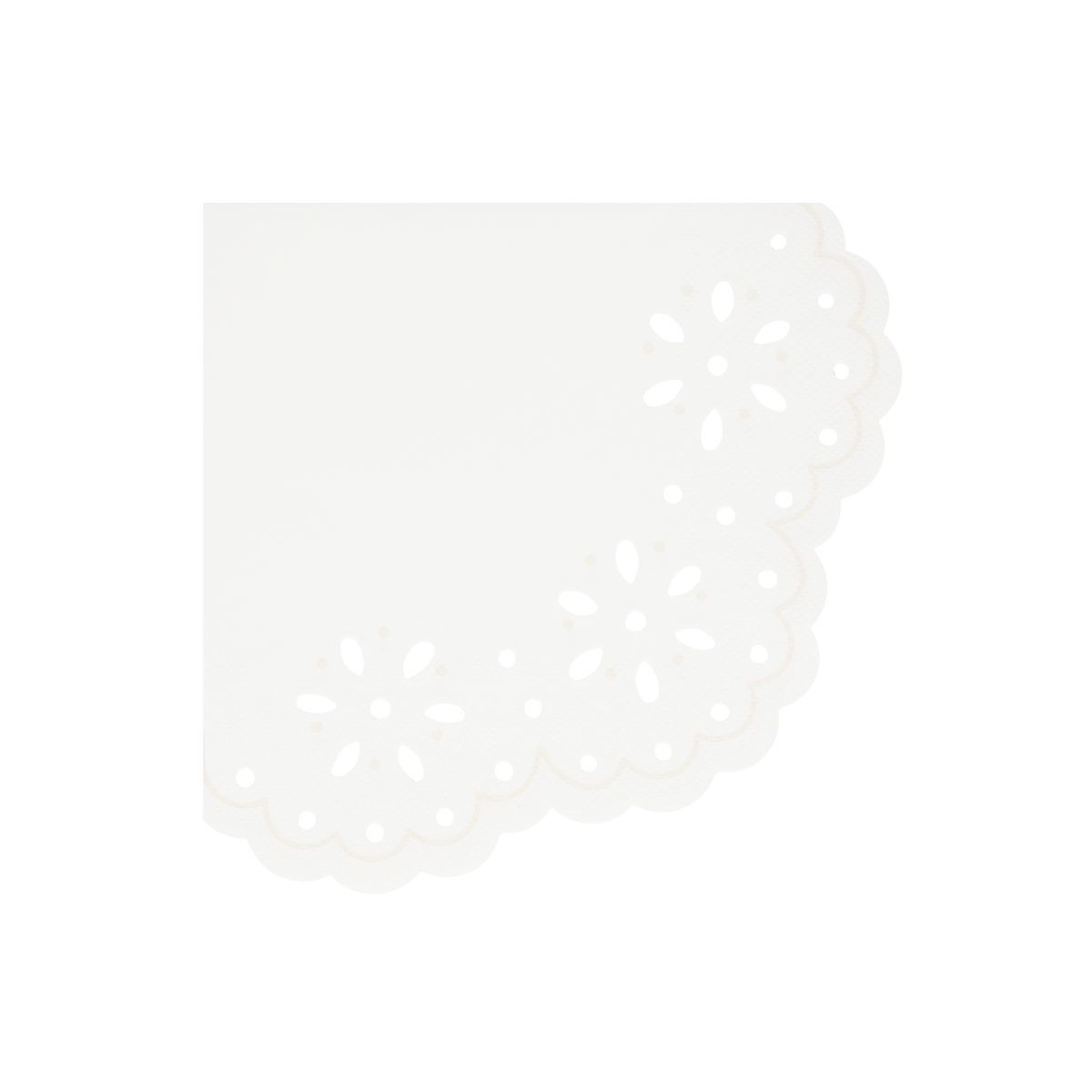 Meri Meri Broderie Anglaise Lace White Large Napkins (Pack of 16) | Target