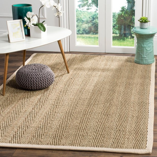 SAFAVIEH Natural Fiber Maisy Border Seagrass Area Rug, Natural/Ivory, 2' x 3' - Walmart.com | Walmart (US)